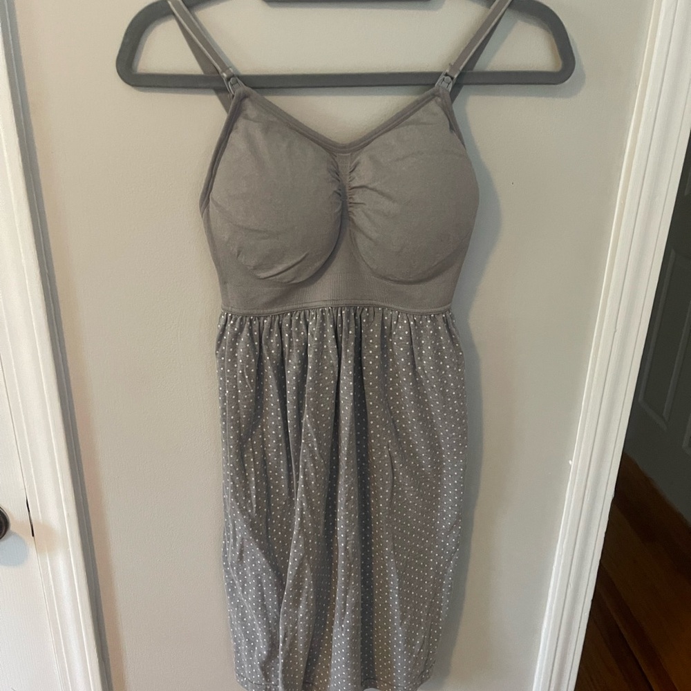 Motherhood Gray and Pink Women's Sleep Dresses (2-pack)